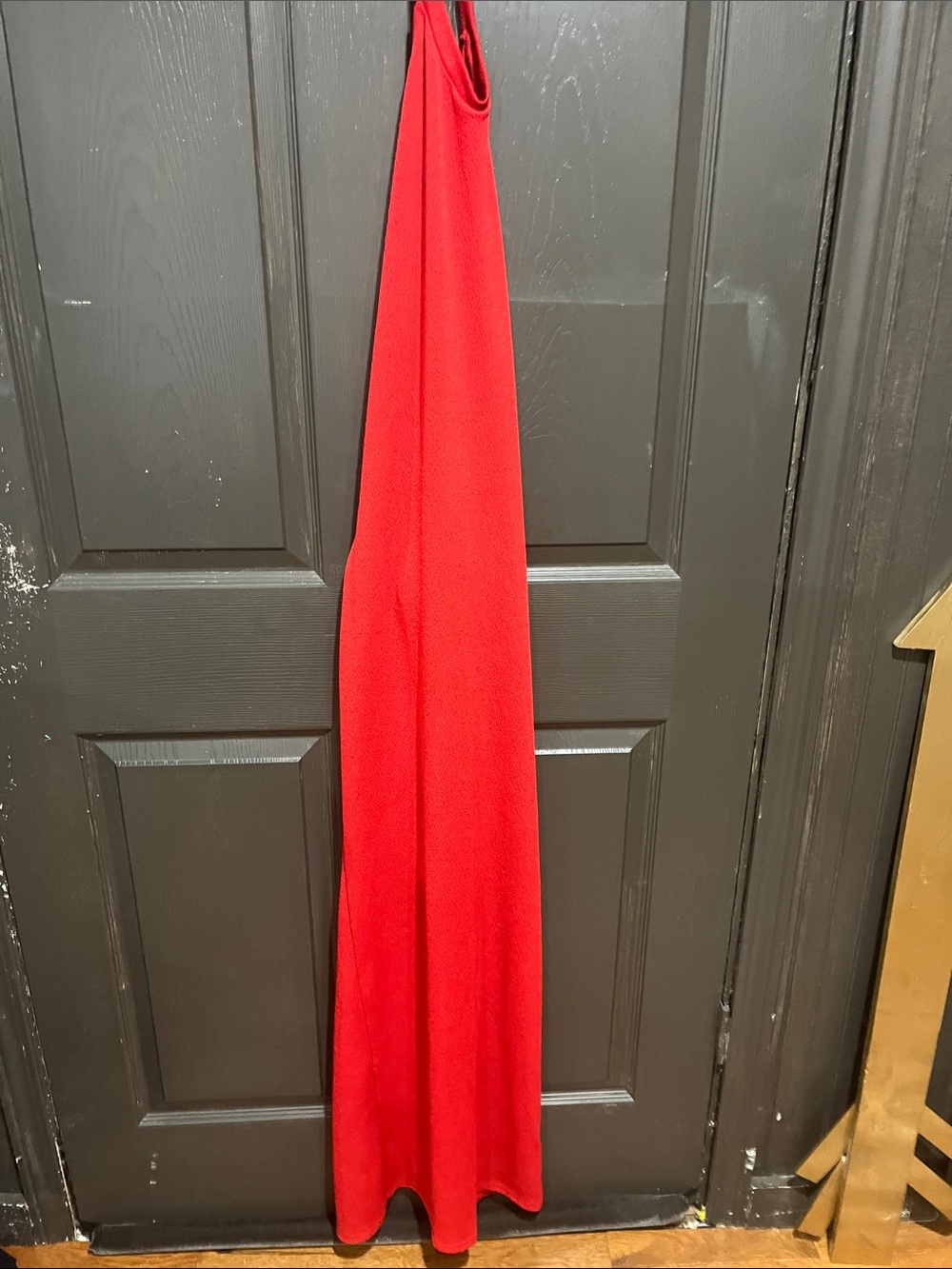 Women’s Red Maxi Dress - Elegant Floor-Length Silhouette